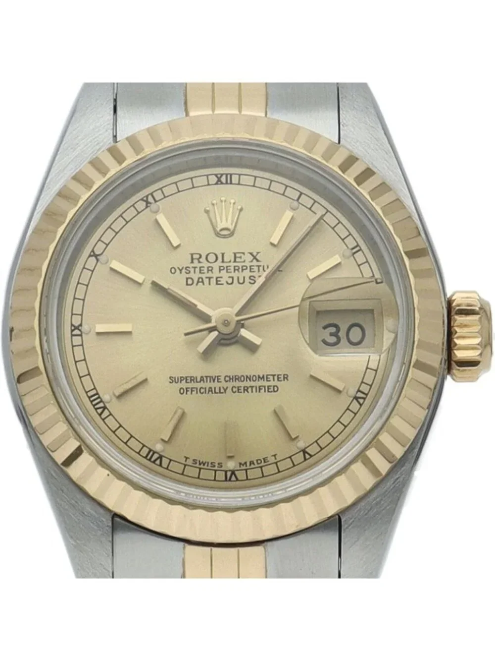 Rolex Datejust Watch 18K Yellow Gold SS Champagne